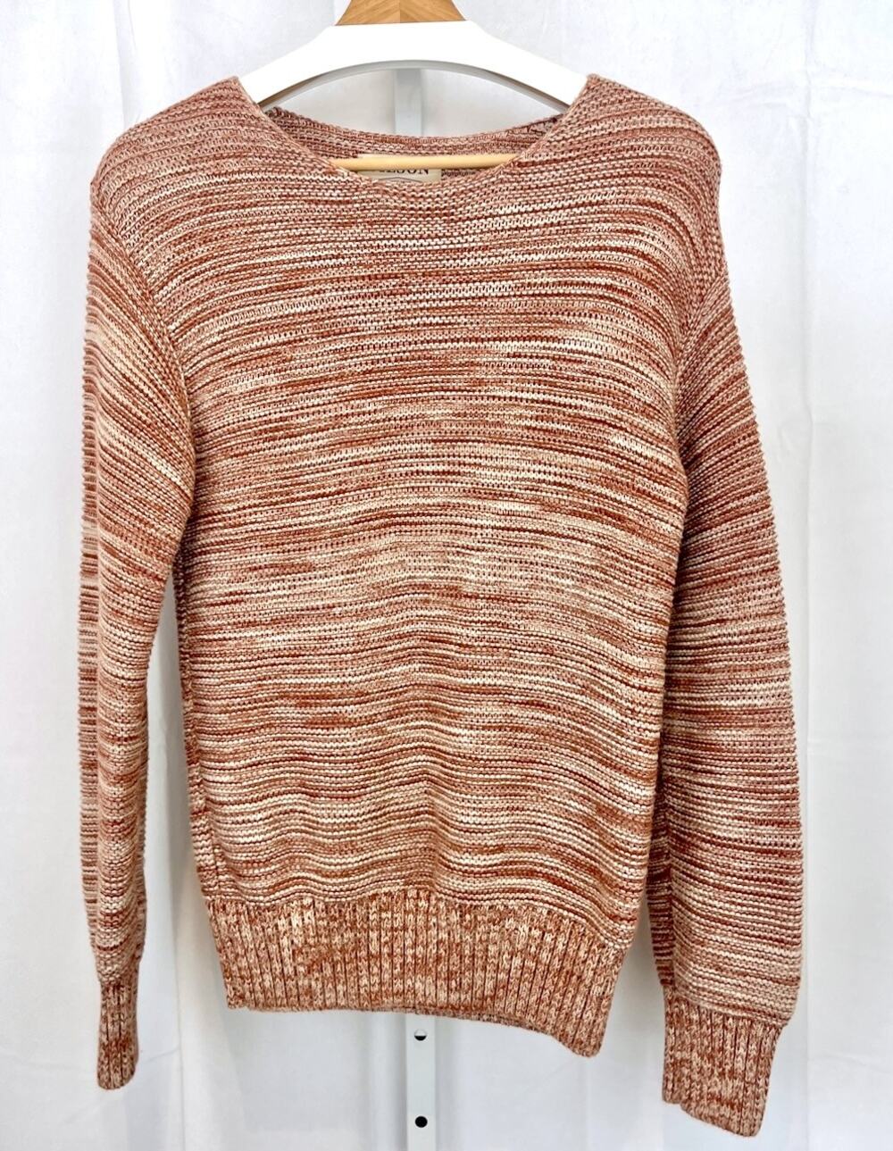 FILSON Lake Quinault Sweater Pullover Cotton Natural Clay Melange Brown Red S
